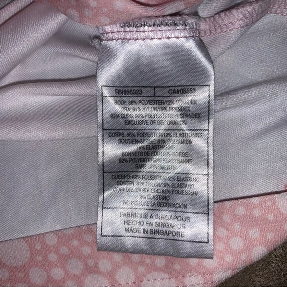 Nike Vintage Tank Top Size Small Polka Dot Light Pink White Black Embroidered - Picture 9 of 9